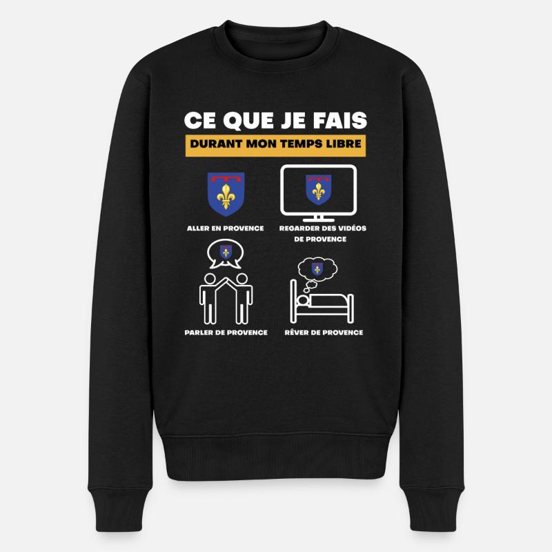 Provence in der Freizeit - Männer Premium Bio Pullover - Schwarz
