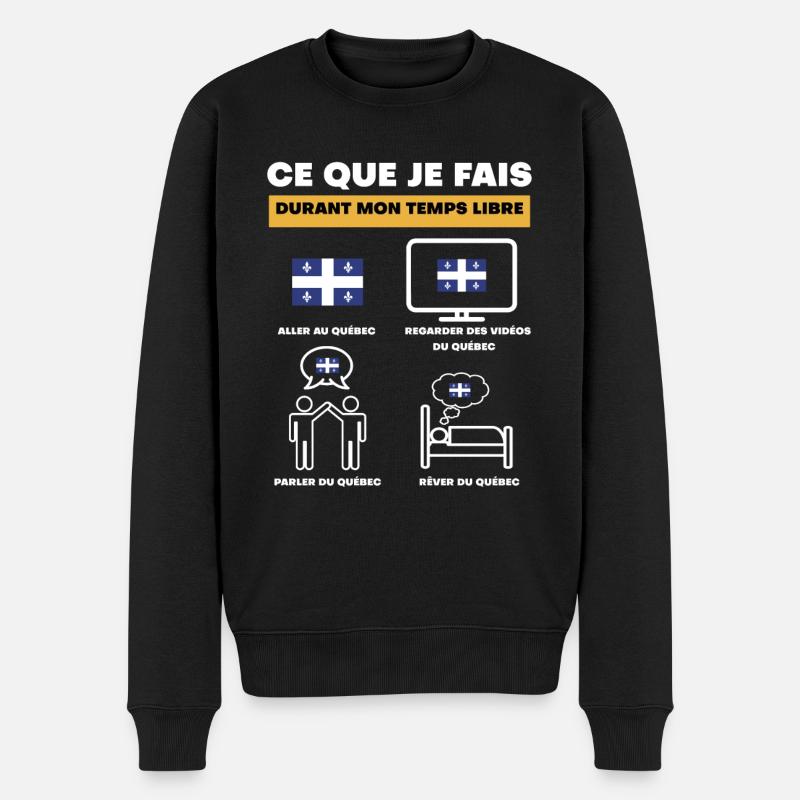 Québec durant temps libre - Pull Premium bio Homme - noir