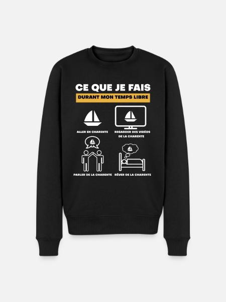 charente durant temps libre - Pull Premium bio Homme - noir