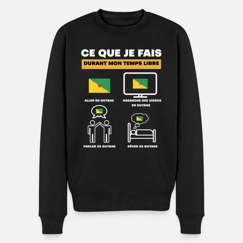 guyane 973 durant temps libre - Pull Premium bio Homme - noir