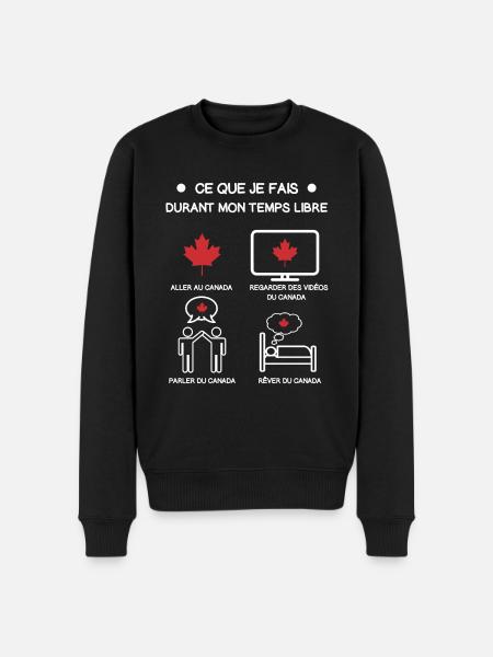 Geschenk Kanada Blatt Kostenlose Zeitreise - Männer Premium Bio Pullover - Schwarz