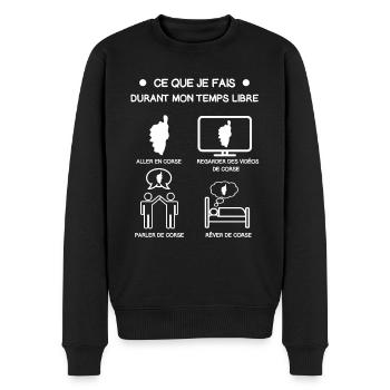 Korsischer Nationalist Kostenloses Zeitreise-Geschenk - Männer Premium Bio Pullover - Schwarz - Vorne - Nico (187cm)