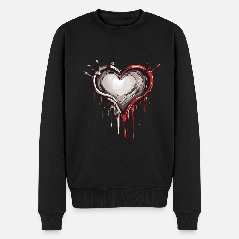 Cœur en fusion - Pull Premium bio Homme - noir