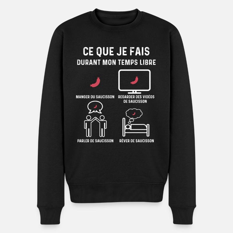 saucisson temps libre cadeau - Pull Premium bio Homme - noir