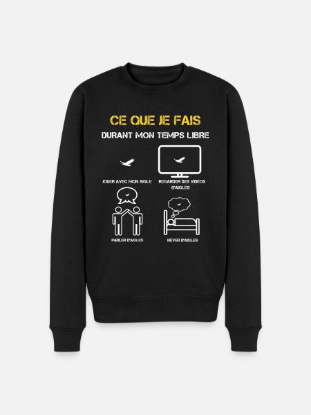 Eagle Freizeitgeschenke - Männer Premium Bio Pullover - Schwarz