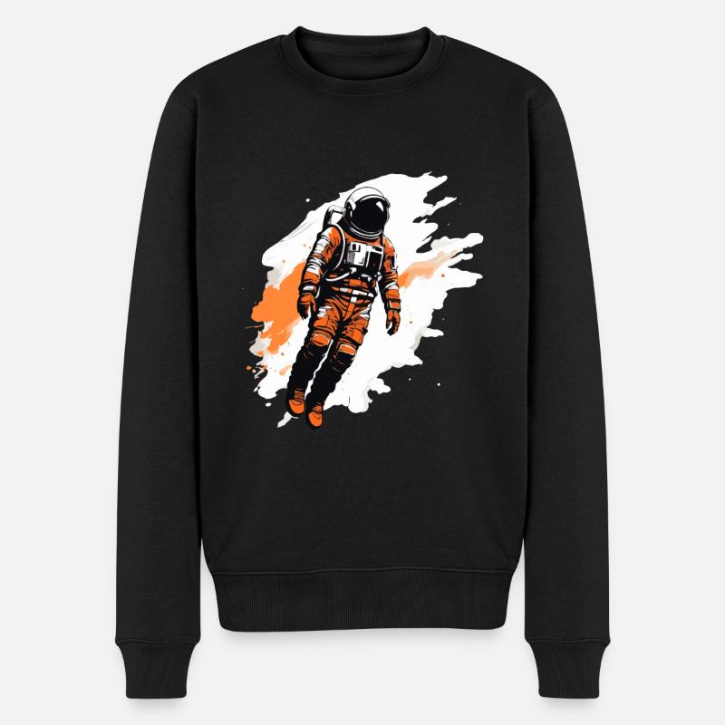 Astronaute flottant - Pull Premium bio Homme - noir