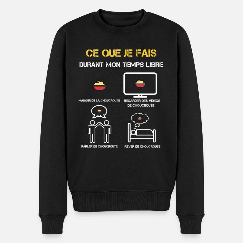 Freizeitgeschenke Sauerkraut - Männer Premium Bio Pullover - Schwarz