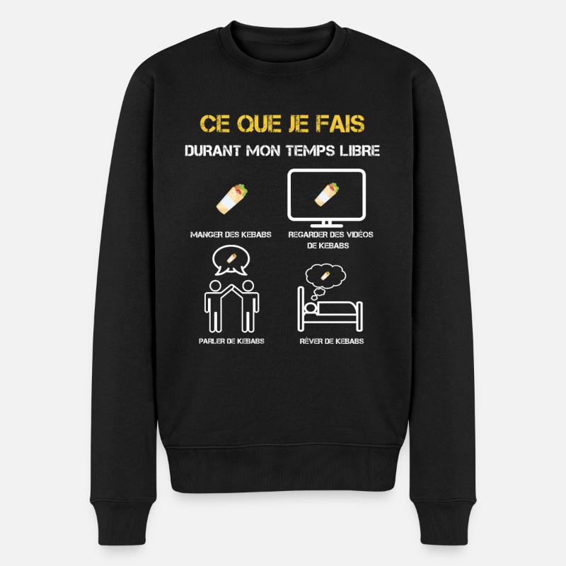 cadeaux temps libre kebab - Pull Premium bio Homme - noir