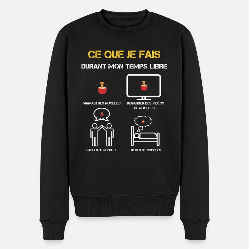 cadeaux temps libre noodles - Pull Premium bio Homme - noir