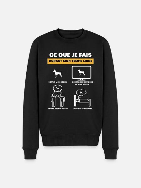 Free Time Boxer Gift - Men's Premium Organic Jumper - black