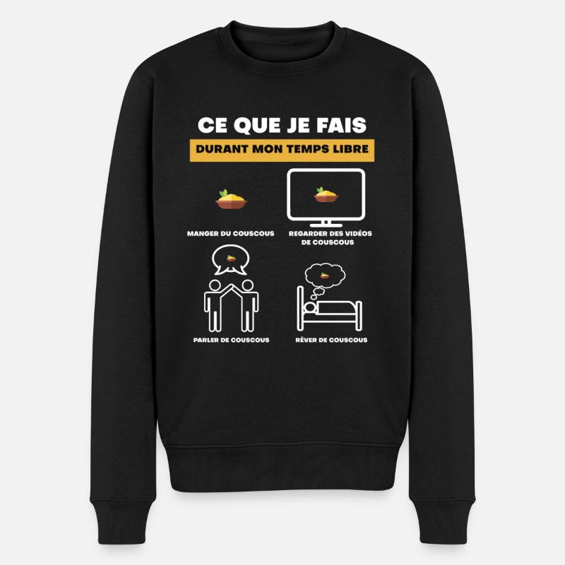 cadeau couscous temps libre - Pull Premium bio Homme - noir