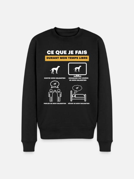 Dalmatian Gift Free Time - Men's Premium Organic Jumper - black