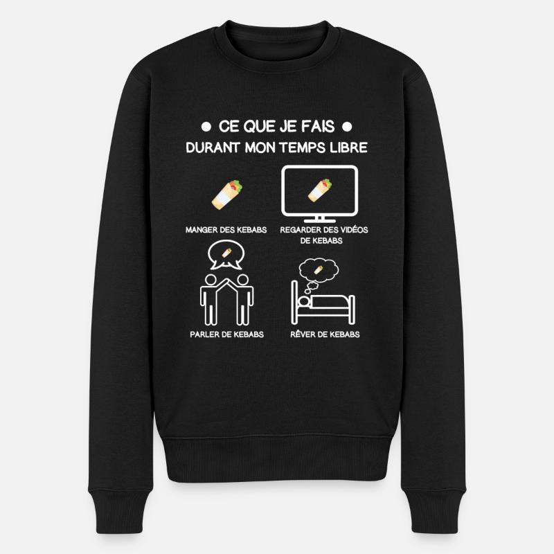 cadeau temps libre kebab - Pull Premium bio Homme - noir