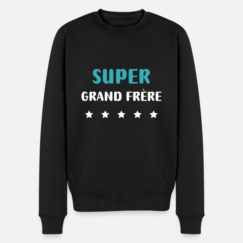 super grand frère personnalisé - Pull Premium bio Homme - noir