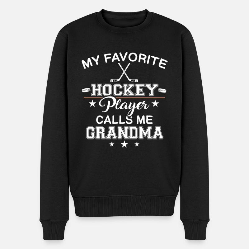 Lieblingsgeschenk des Eishockeyspielers für die Oma - Männer Premium Bio Pullover - Schwarz