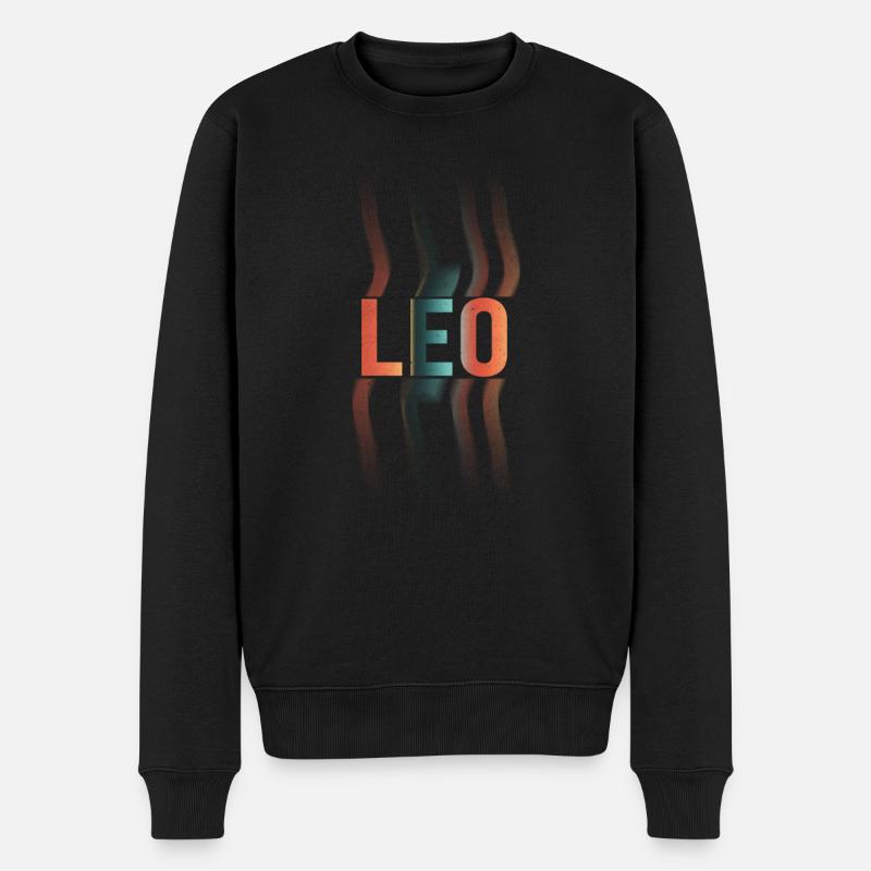 Leo Löwe Sternzeichen - Männer Premium Bio Pullover - Schwarz