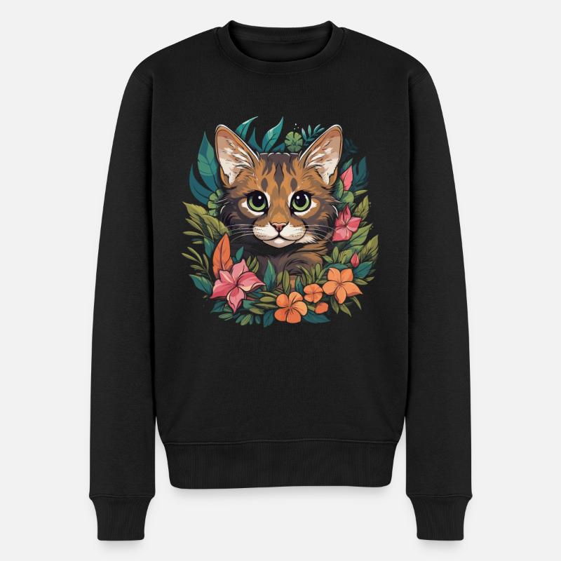 Chat du Bengale - Pull Premium bio Homme - noir