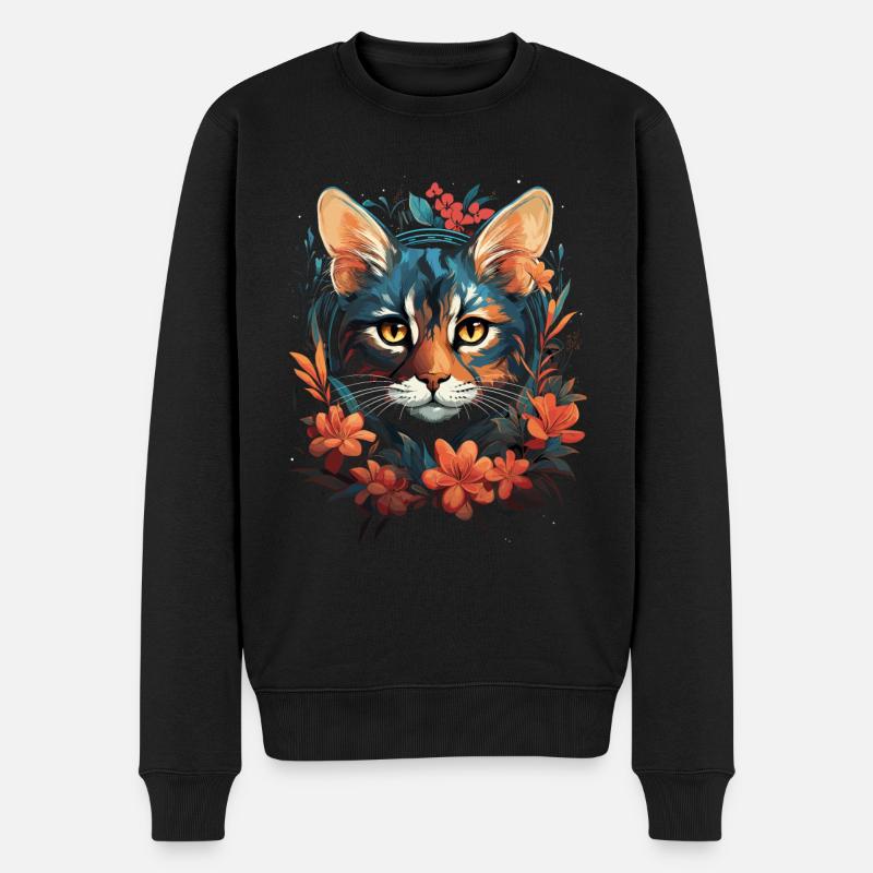 Chat du Bengale - Pull Premium bio Homme - noir