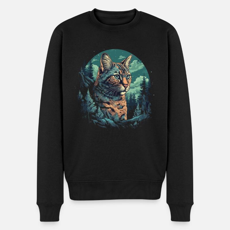Chat du Bengale - Pull Premium bio Homme - noir