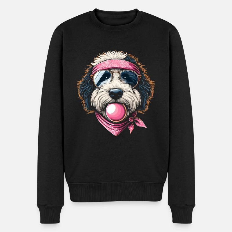 Bernedoodle Chien - Pull Premium bio Homme - noir