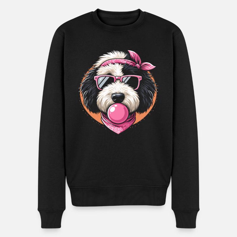 Bernedoodle Hund - Männer Premium Bio Pullover - Schwarz