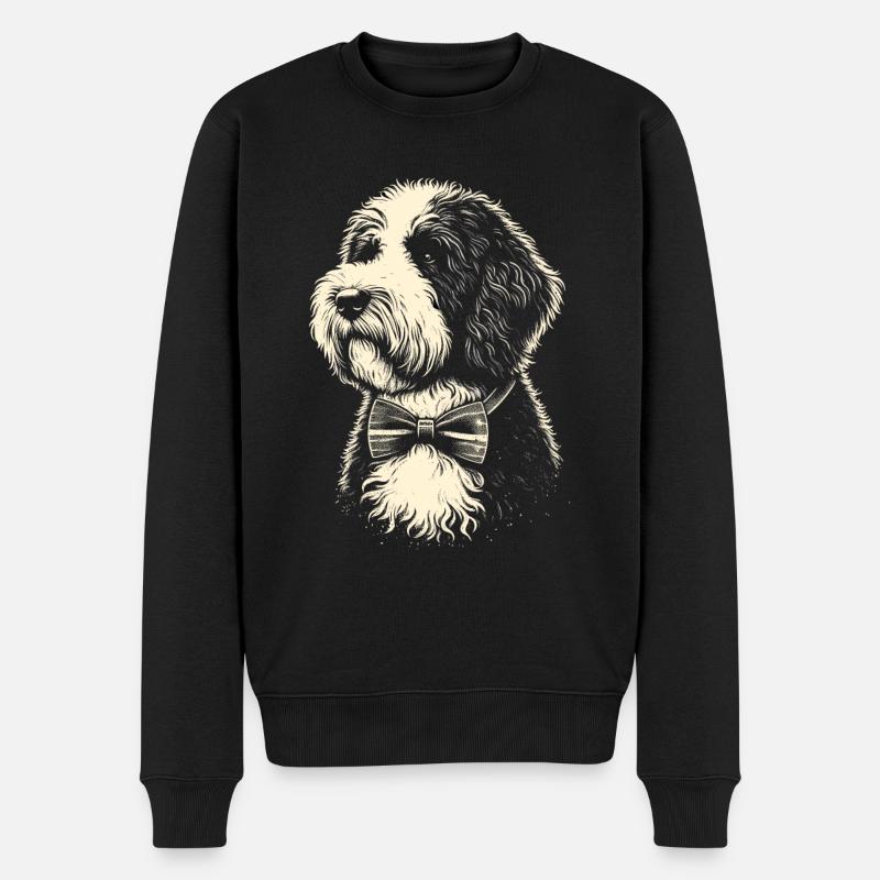 Bernedoodle Hund - Männer Premium Bio Pullover - Schwarz