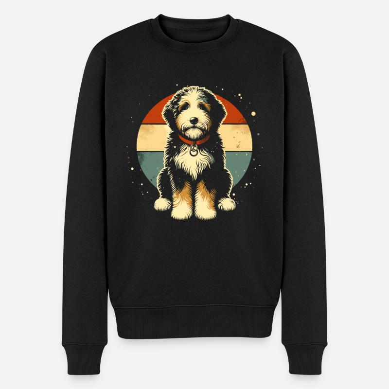 Bernedoodle Hund - Männer Premium Bio Pullover - Schwarz