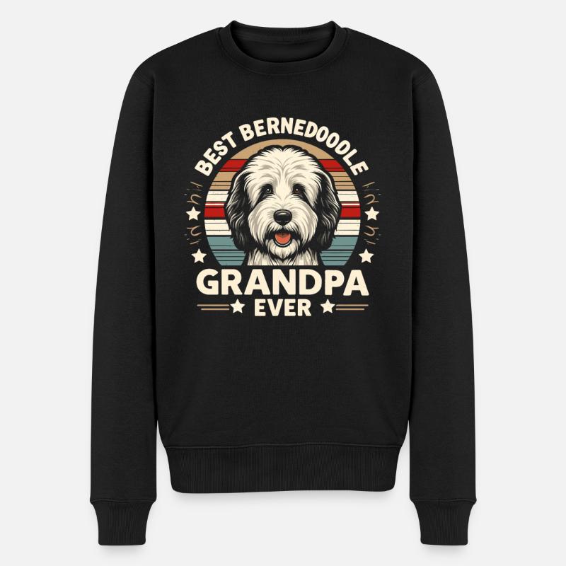 Bernedoodle Chien Grand-père - Pull Premium bio Homme - noir