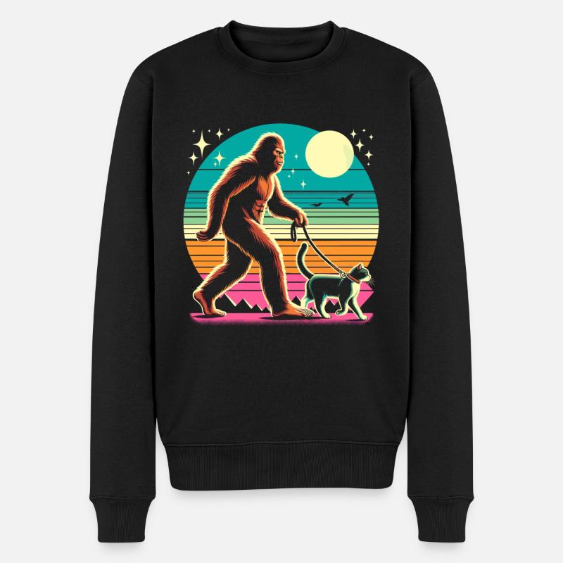 Chat Bigfoot - Pull Premium bio Homme - noir