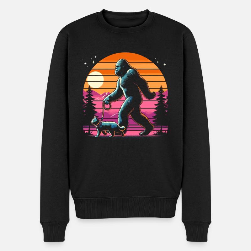 Chat Bigfoot - Pull Premium bio Homme - noir