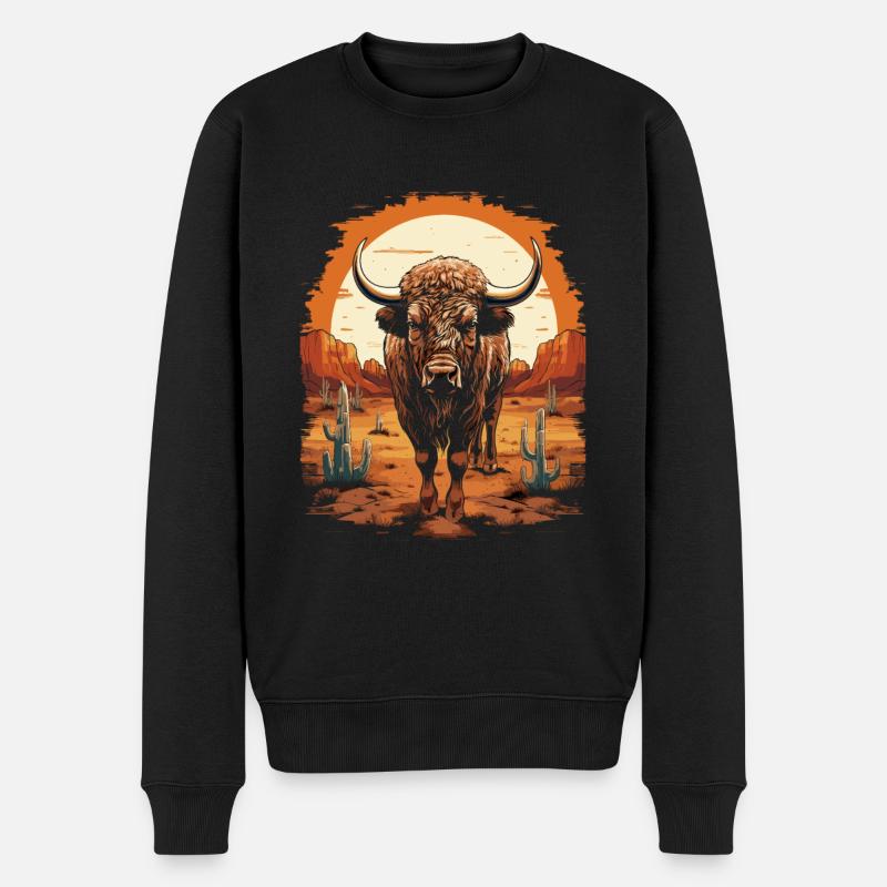 Bison - Pull Premium bio Homme - noir