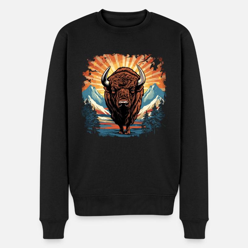 Bison - Pull Premium bio Homme - noir