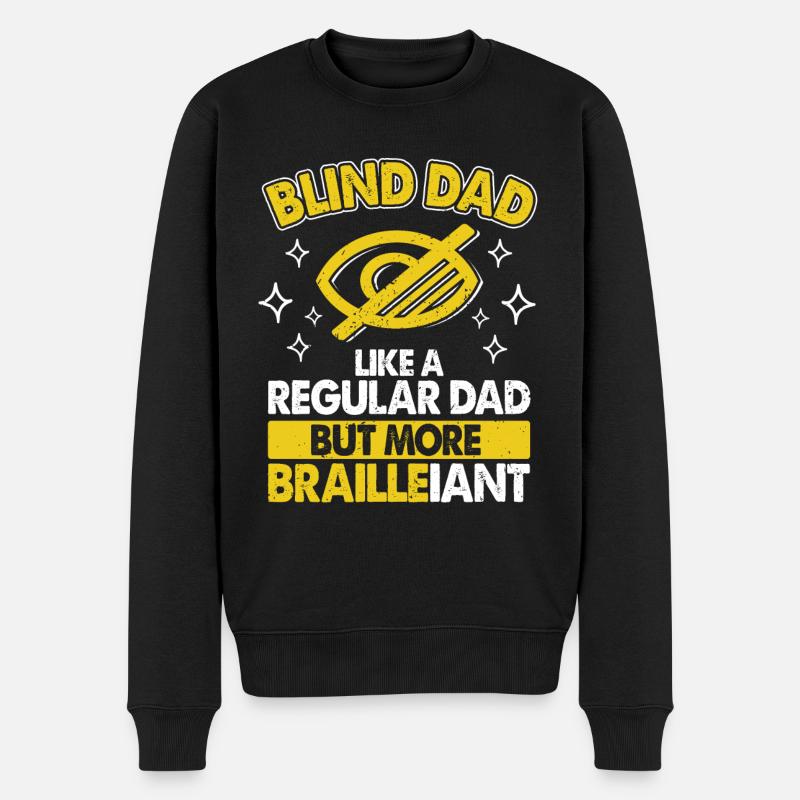 Papa aveugle - Pull Premium bio Homme - noir