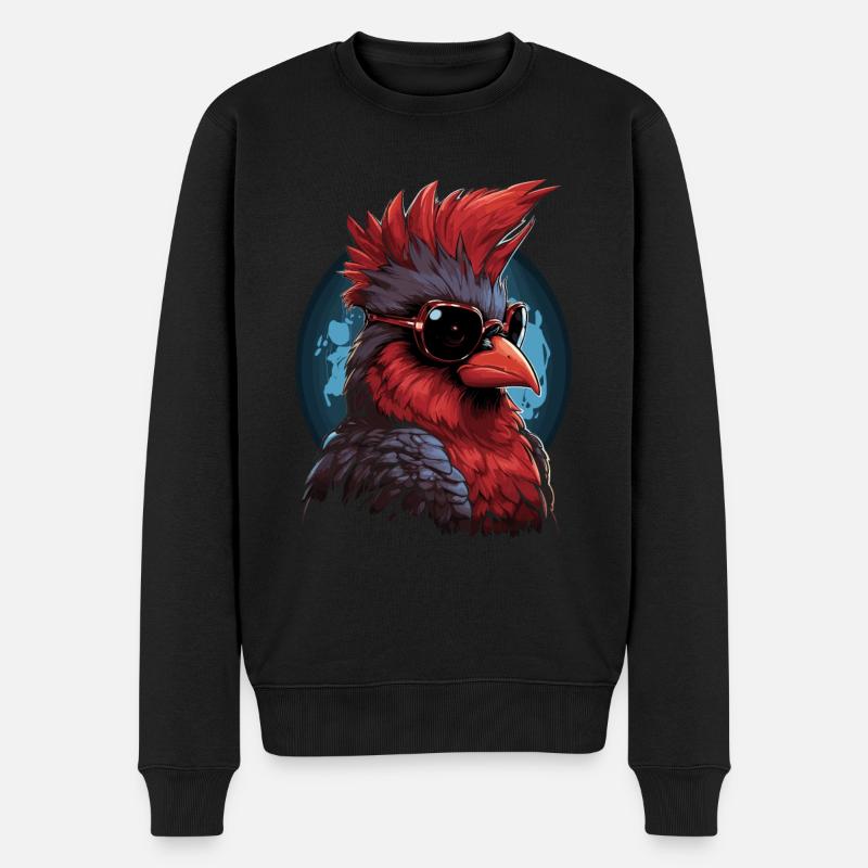 Cardinal Vogel Cardinal Rouge - Pull Premium bio Homme - noir