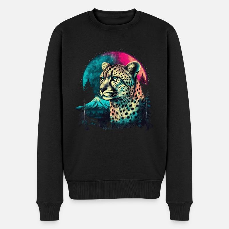 Cheetah Gepard - Männer Premium Bio Pullover - Schwarz