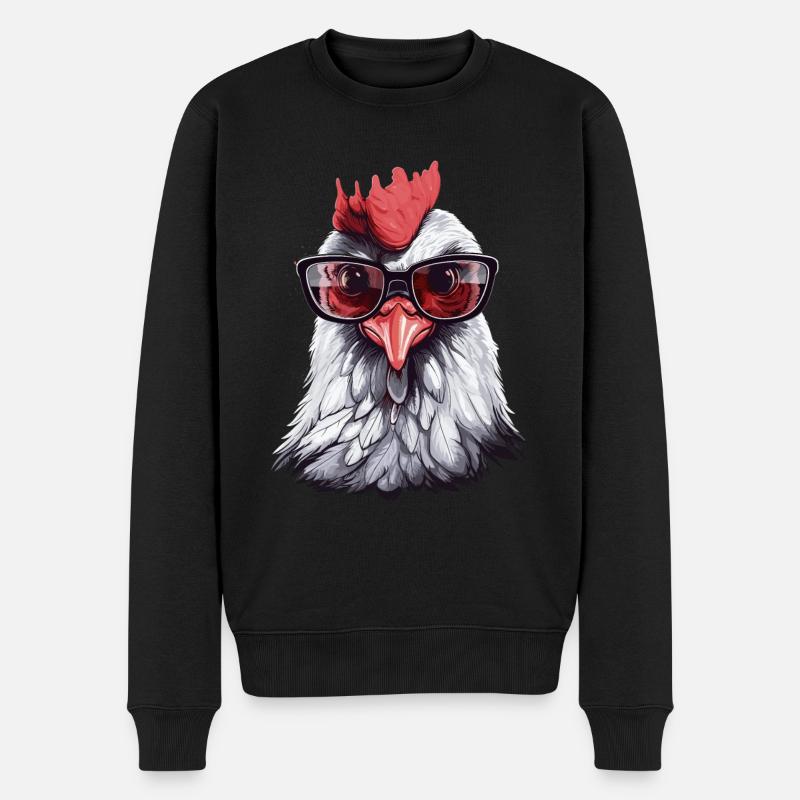 Verres à poulet - Pull Premium bio Homme - noir