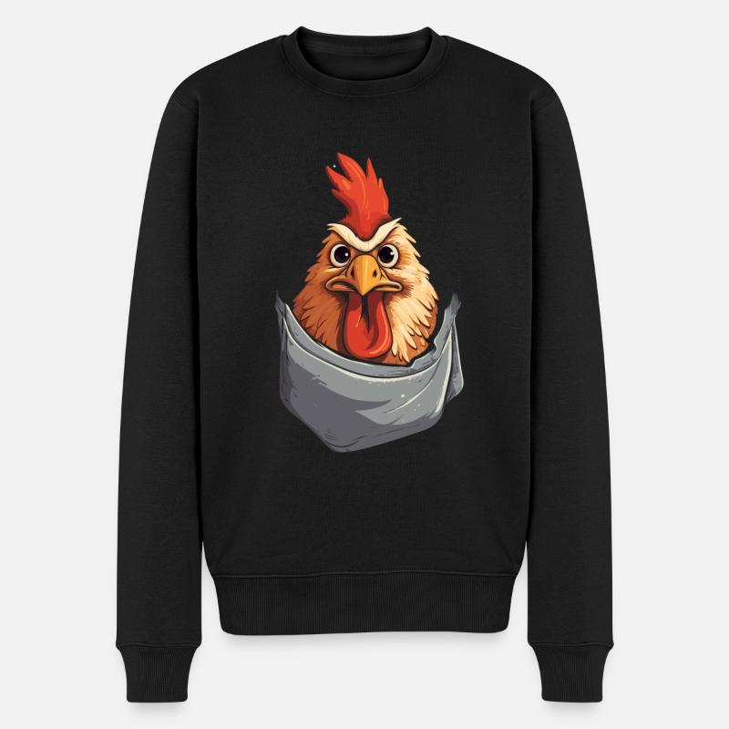 Poulet en poche - Pull Premium bio Homme - noir