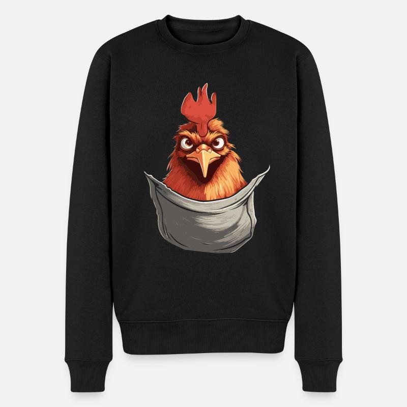 Poulet en poche - Pull Premium bio Homme - noir