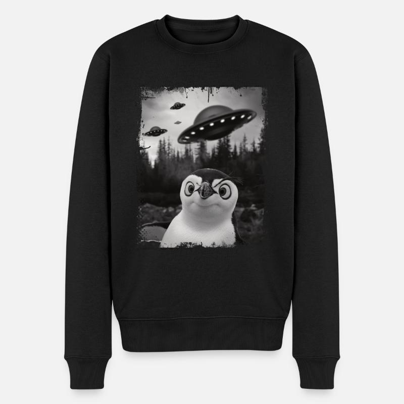 Pingouin drôle cool - Pull Premium bio Homme - noir