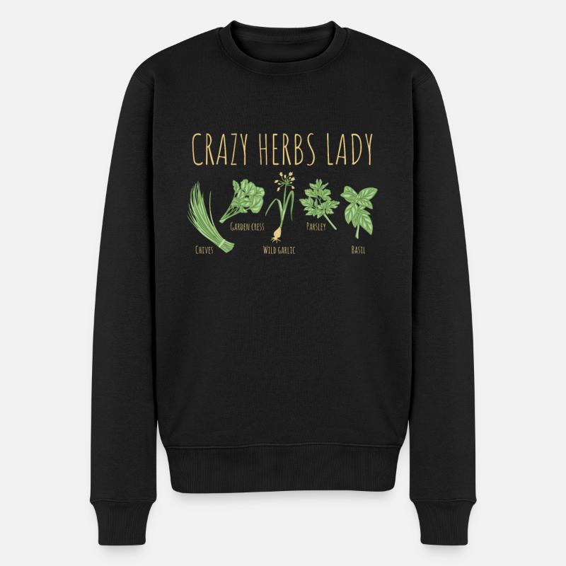 Conception d’herbes pour un jardinier - Pull Premium bio Homme - noir