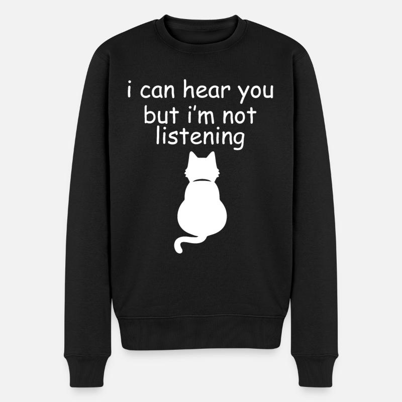 Chat - Pull Premium bio Homme - noir