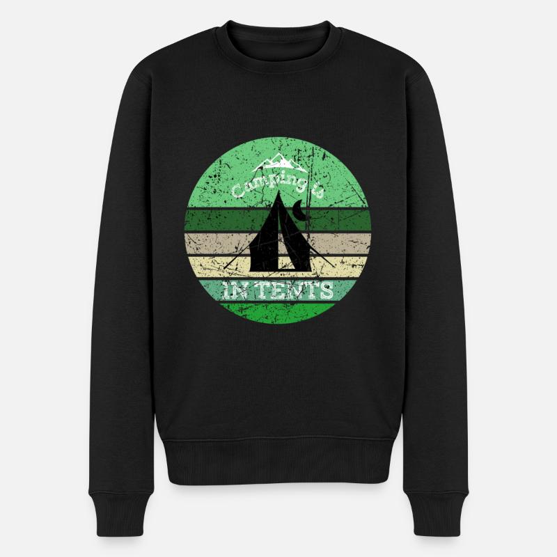 Camping Campen Zelten - Pull Premium bio Homme - noir