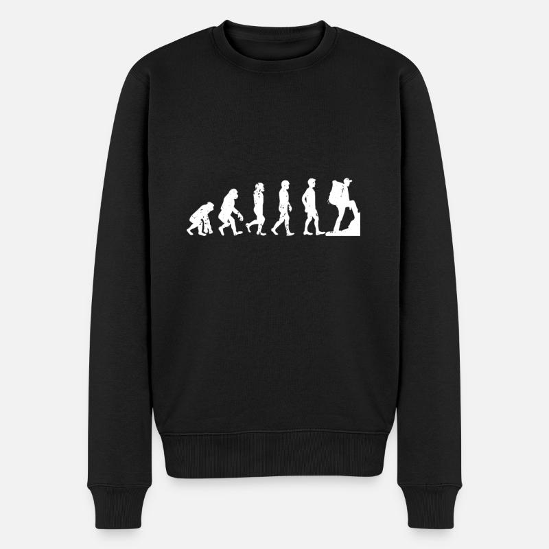 Hiking Evolution - Men's Premium Organic Jumper - black