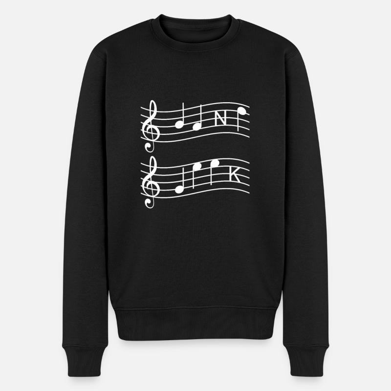 Musique Notes musicales - Pull Premium bio Homme - noir