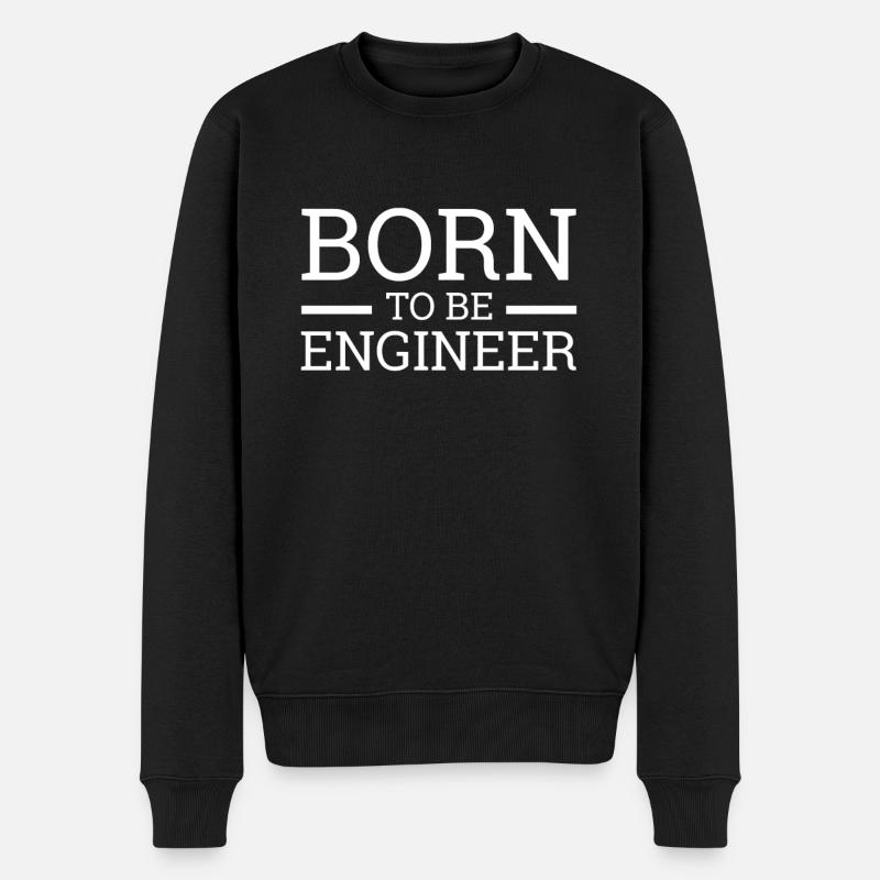 "Engineer Born | Engineer" - Men's Premium Organic Jumper - black