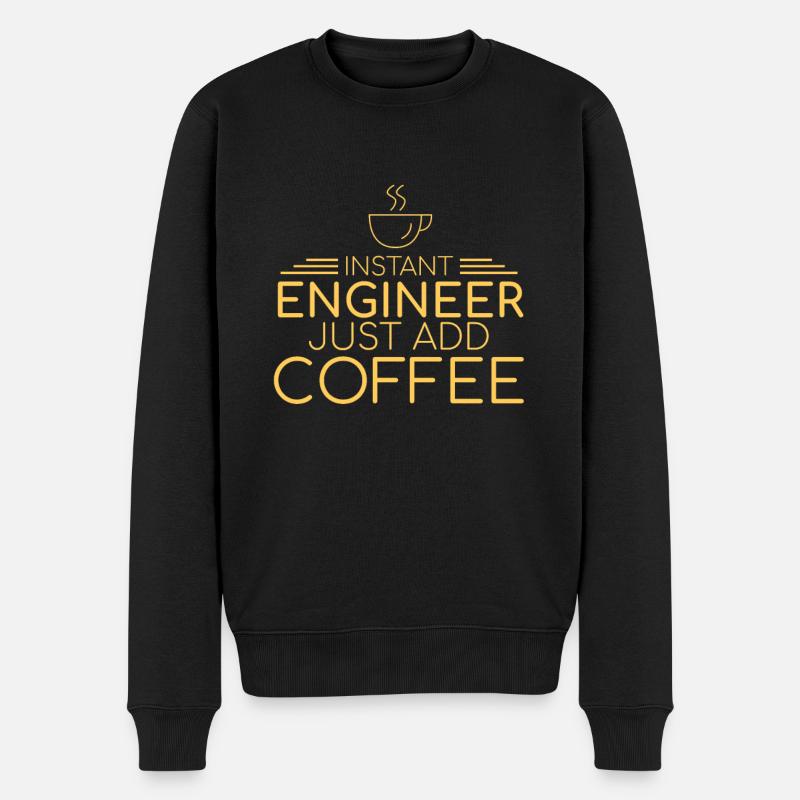 "Engineer Coffee | Engineer" - Men's Premium Organic Jumper - black