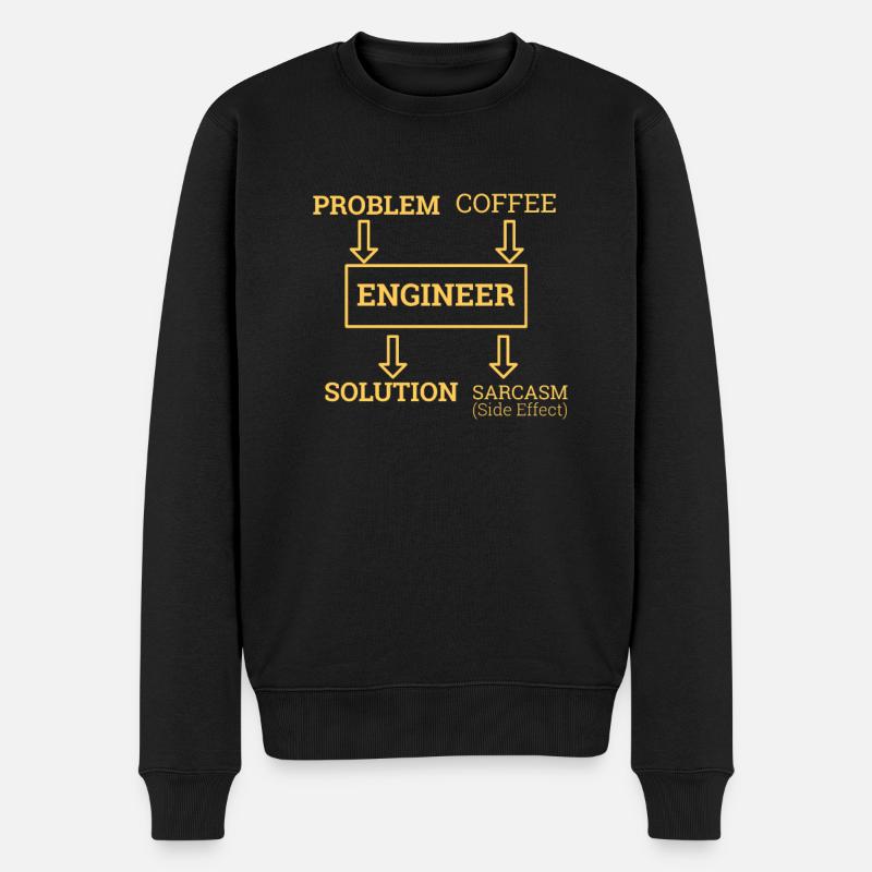 "Engineer Sarcasm | Engineer" - Men's Premium Organic Jumper - black