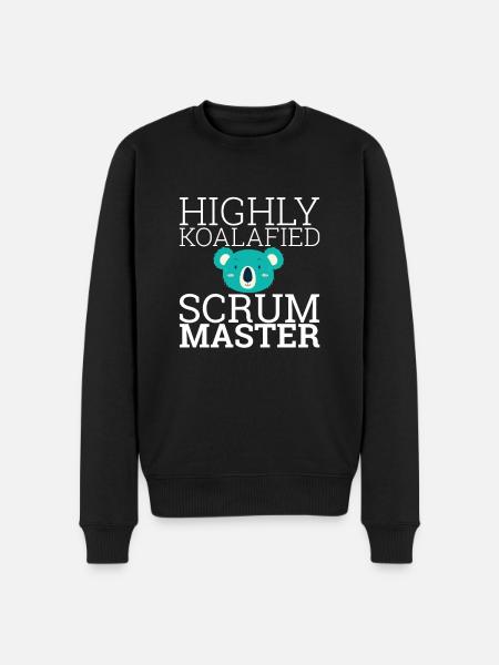 "Scrum Master Koalafied | "Scrum Master"" - Männer Premium Bio Pullover - Schwarz