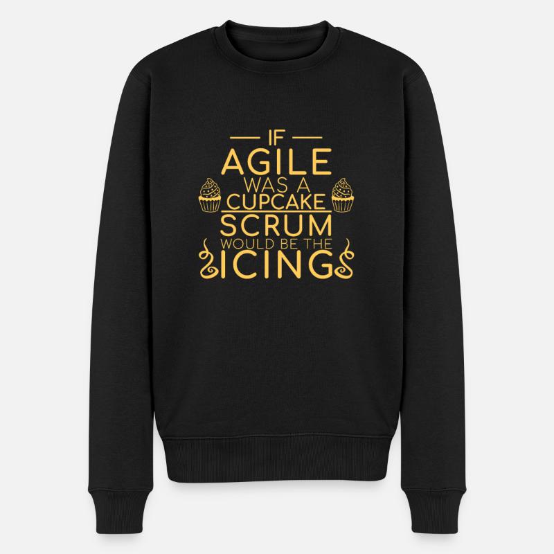 "Scrum Cupcake |" Scrum Master"" - Men's Premium Organic Jumper - black