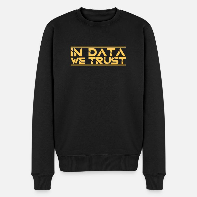 "Data Trust | Data Scientist" - Männer Premium Bio Pullover - Schwarz